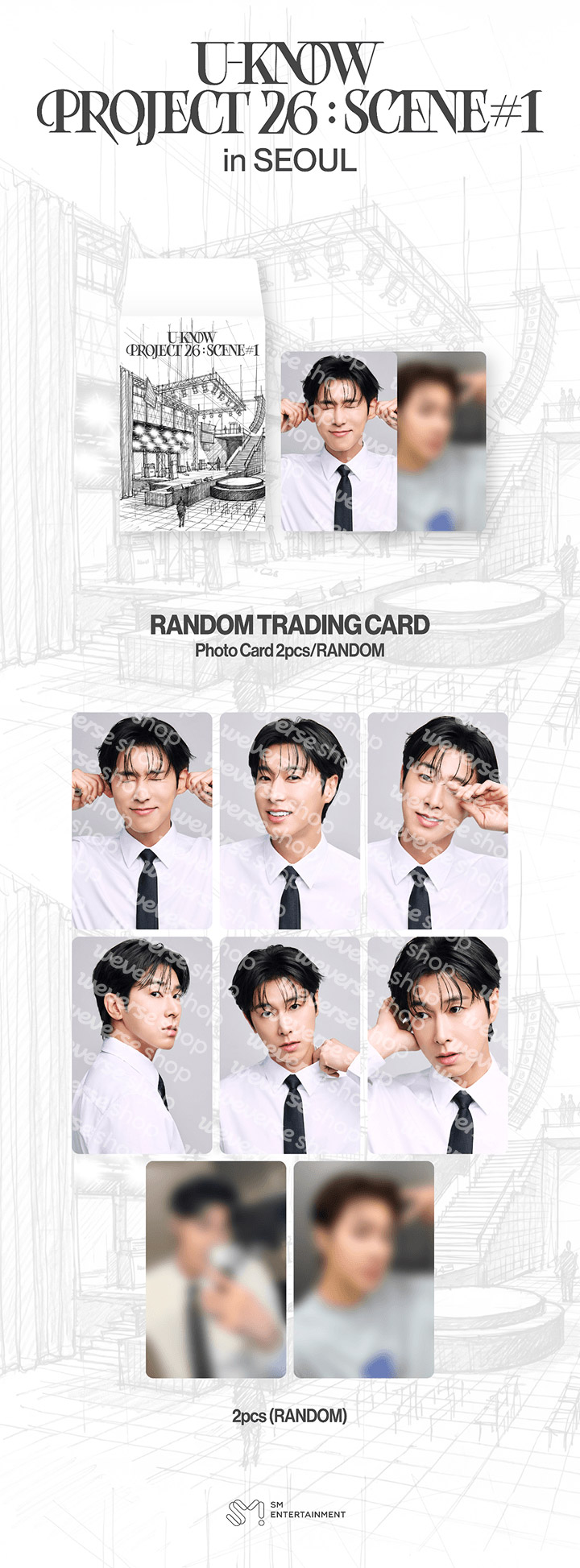 U-KNOW PROJECT 26 : SCENE #1 トレカ セミコンプ U-KNOW PROJECT 26 : SCENE 1 in SEOUL Goods - RANDOM TRADING CARD